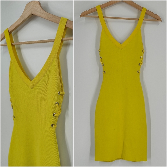 superdown Dresses & Skirts - Superdown Adelyn Lace Up Bodycon Dress